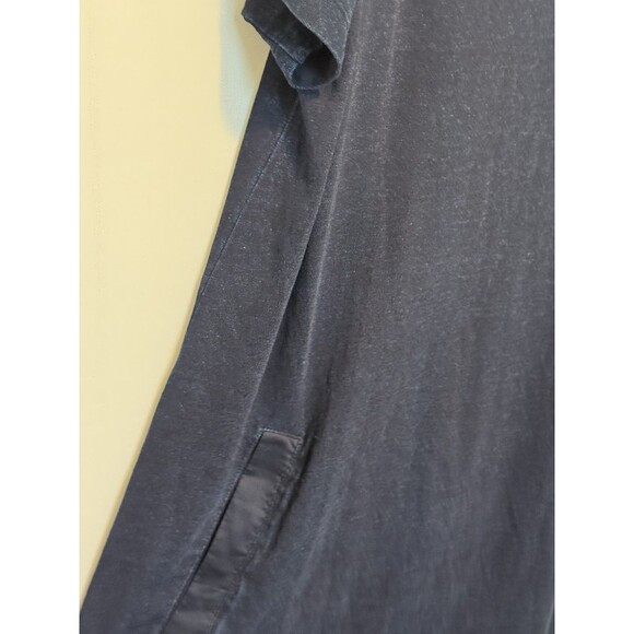 Soft Surroundings Womens Cold Shoulder Destin Gauze Dress Small Navy Blue - Picture 3 of 4